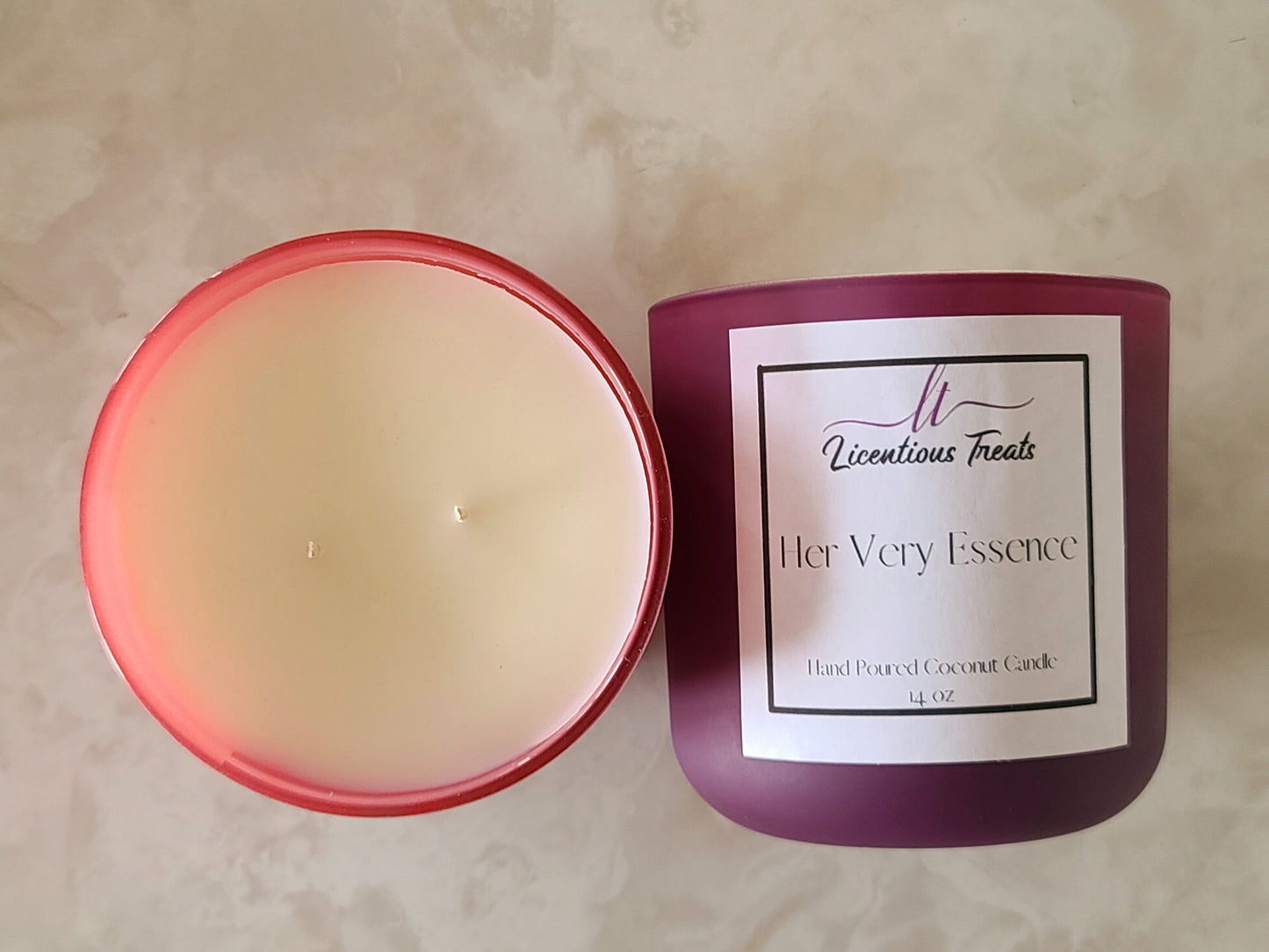 Luxury Scented Candle Orchid Candle Coconut Wax Candle Jasmine Aroma Candle - Her Very Essence 14oz