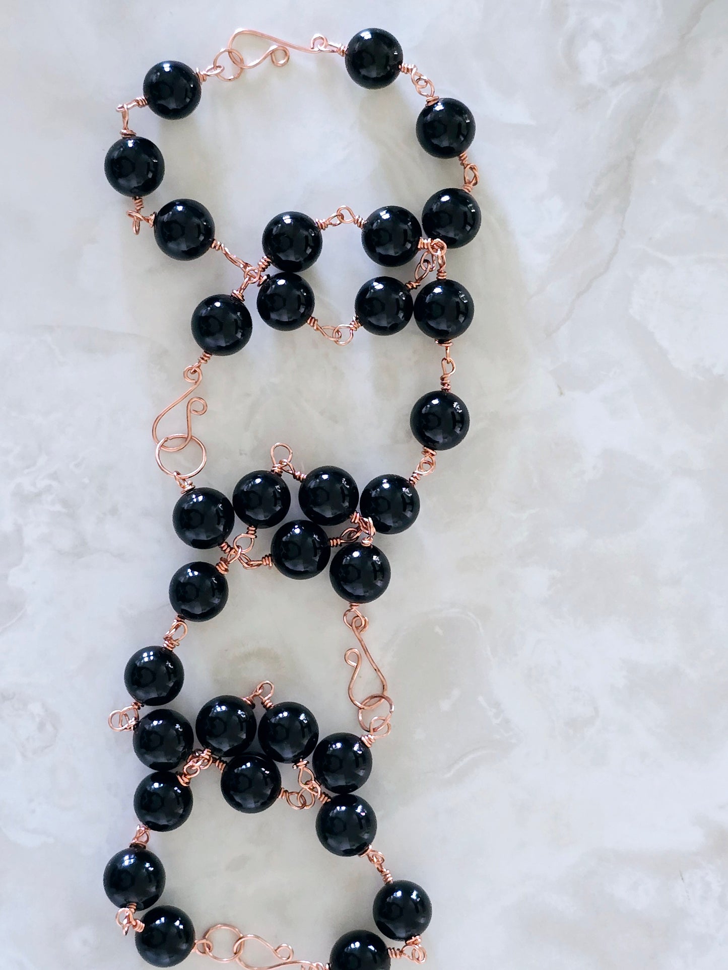 Beaded Wire Wrapped Bracelet Gemstone Chain Link clasp Bracelets