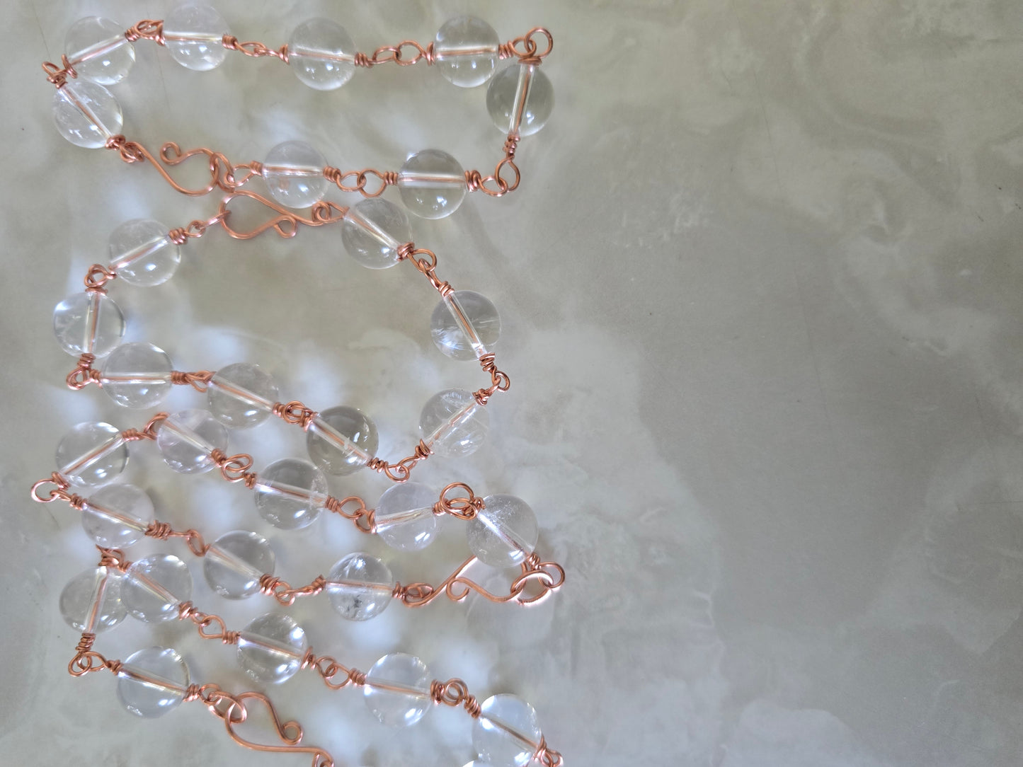 Beaded Wire Wrapped Bracelet Gemstone Chain Link clasp Bracelets