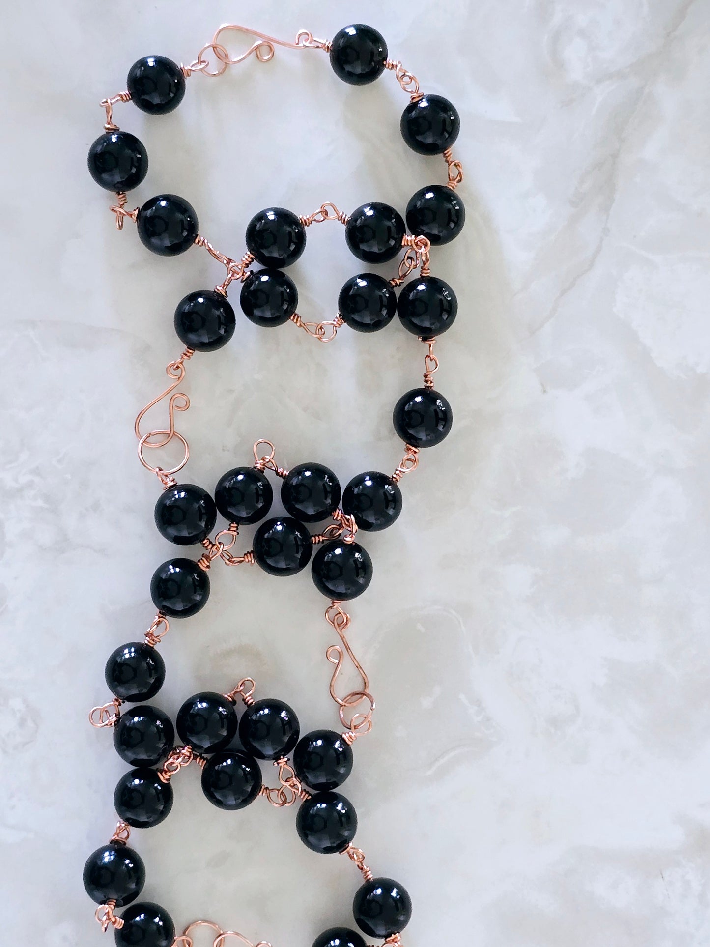 Beaded Wire Wrapped Bracelet Gemstone Chain Link clasp Bracelets