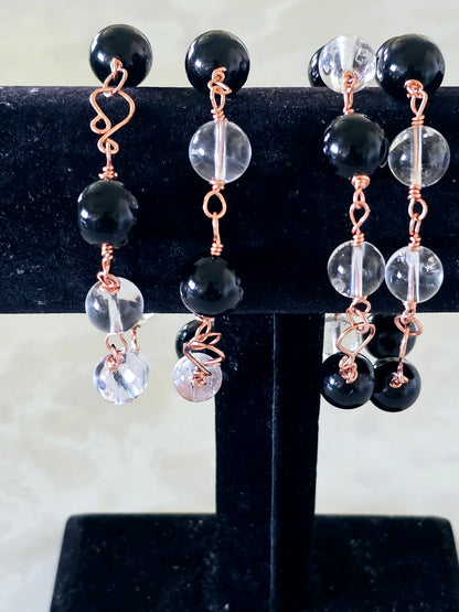 Beaded Wire Wrapped Bracelet Gemstone Chain Link clasp Bracelets