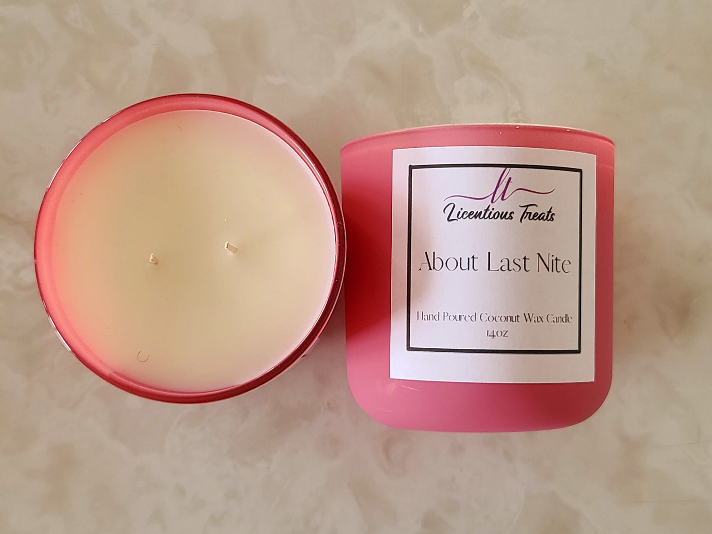 Luxury Scented Candle Sandalwood  Candle Coconut Wax Amber Aroma Scented Candle Home Fragrance About Last Night 14oz