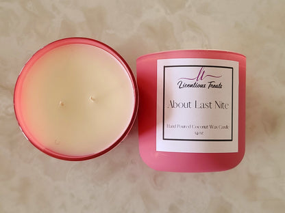 Luxury Scented Candle Sandalwood  Candle Coconut Wax Amber Aroma Scented Candle Home Fragrance About Last Night 14oz